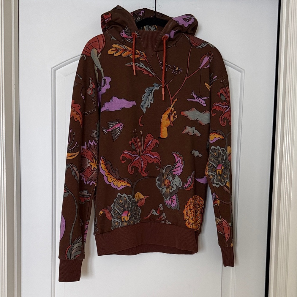 Men’s scotch and soda Floral Patterned Brown Hoodie
